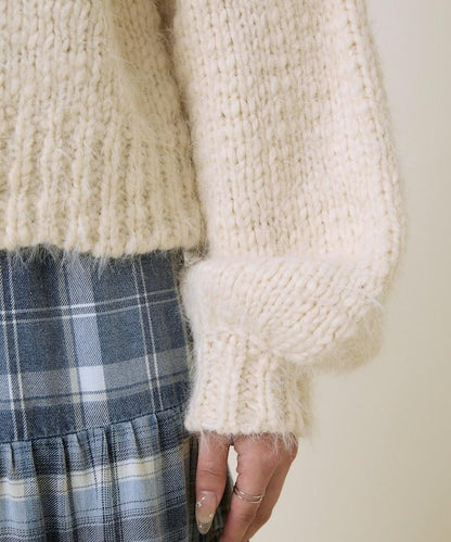 粗紡低密度短款針織開衫