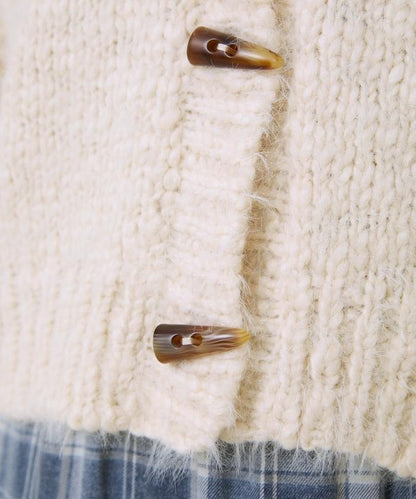 粗紡低密度短款針織開衫