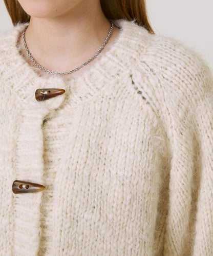 粗紡低密度短款針織開衫