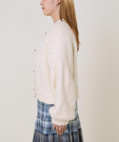 粗紡低密度短款針織開衫