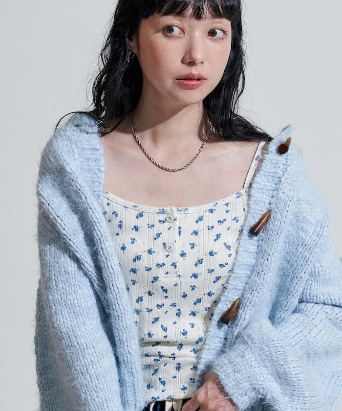 粗紡低密度短款針織開衫