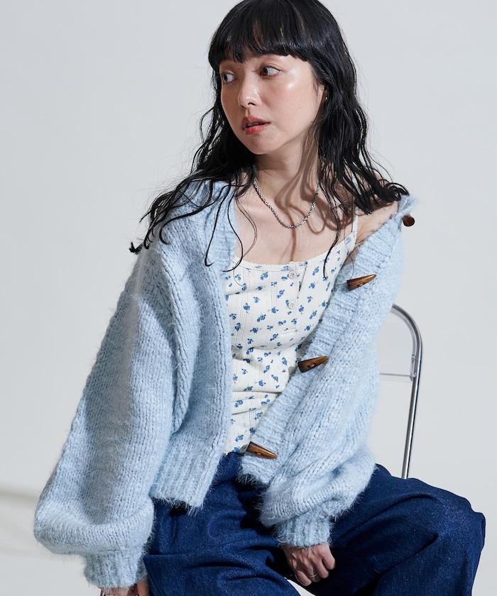 粗紡低密度短款針織開衫