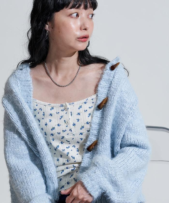 粗紡低密度短款針織開衫