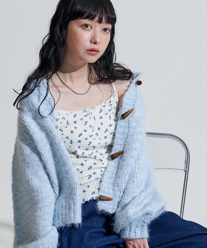 粗紡低密度短款針織開衫