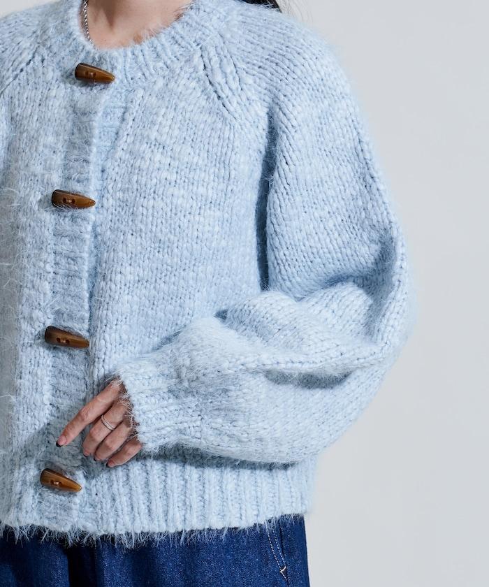 粗紡低密度短款針織開衫