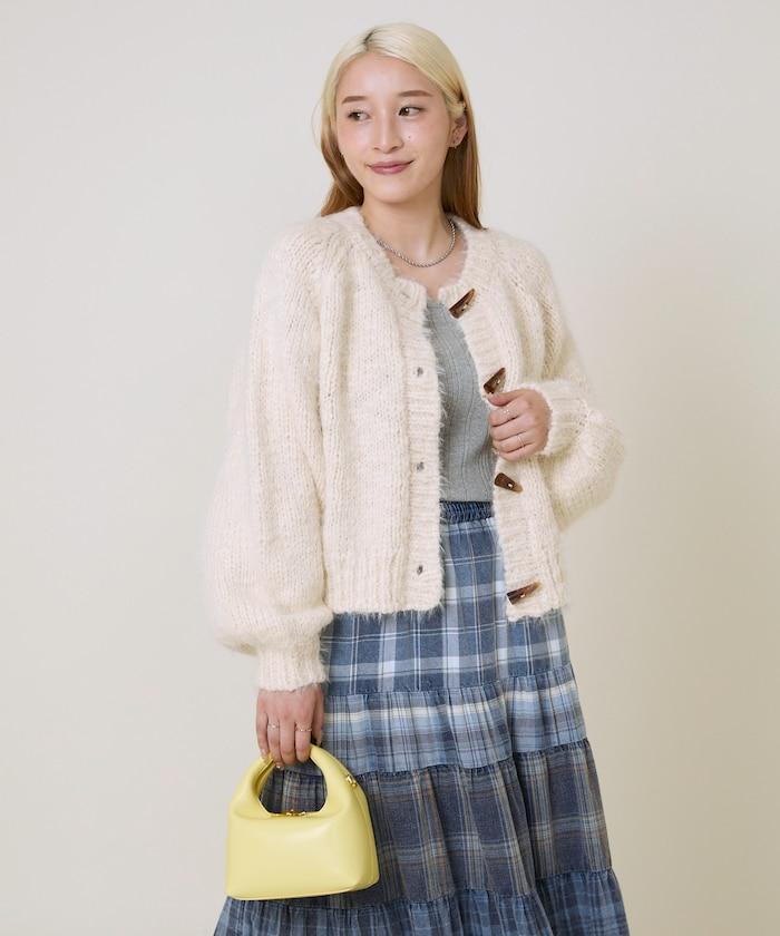 粗紡低密度短款針織開衫