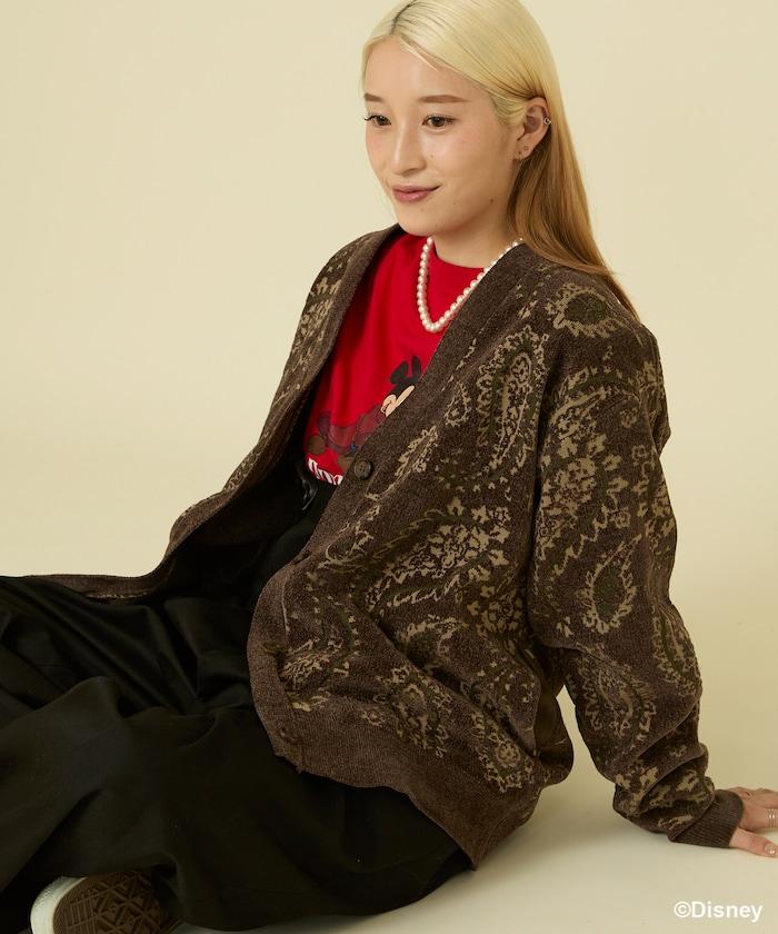 佩斯利花紋針織開衫