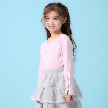 水鑽標誌羅紋長袖T恤