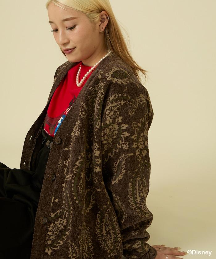 佩斯利花紋針織開衫