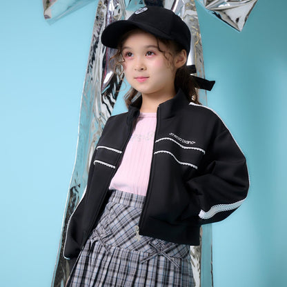 水鑽標誌羅紋長袖T恤