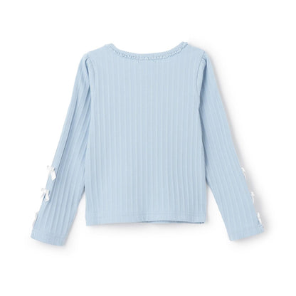 水鑽標誌羅紋長袖T恤