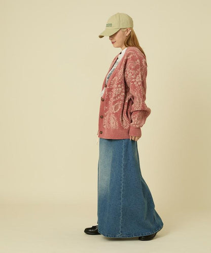 佩斯利花紋針織開衫