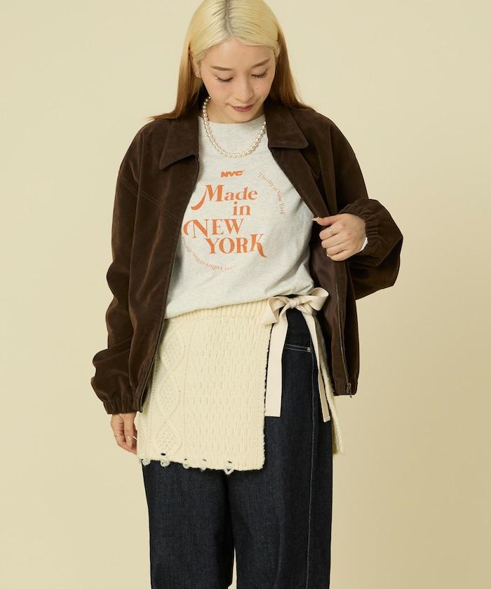 仿舊風格麻花多層圍裹半身裙