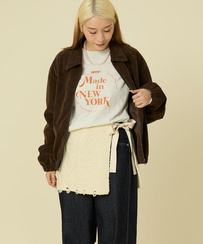 仿舊風格麻花多層圍裹半身裙