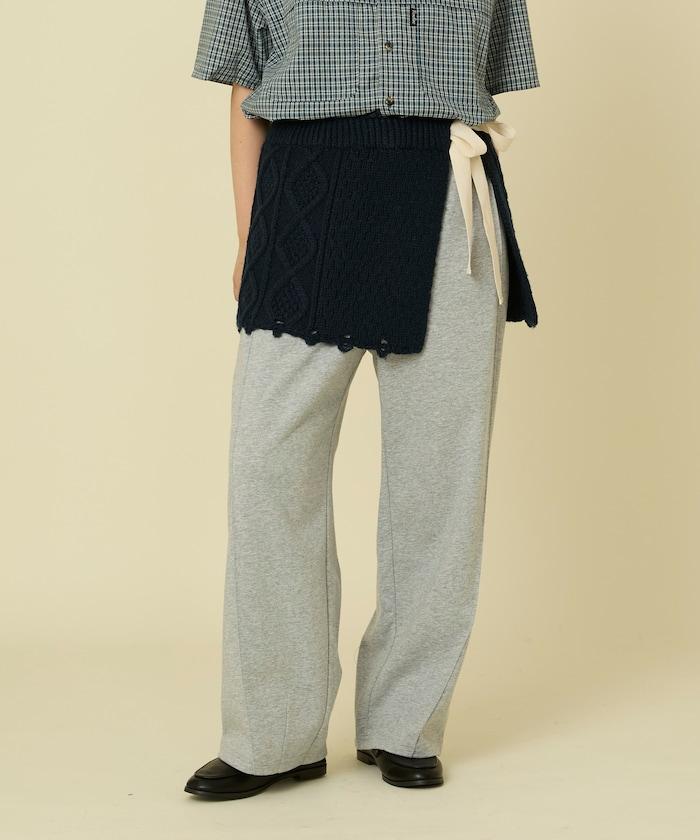 仿舊風格麻花多層圍裹半身裙