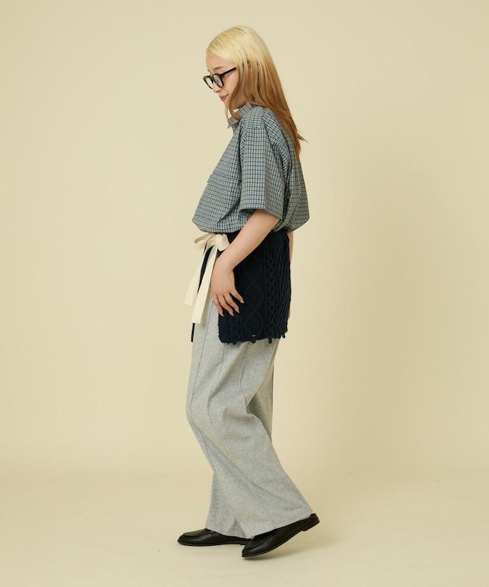 仿舊風格麻花多層圍裹半身裙