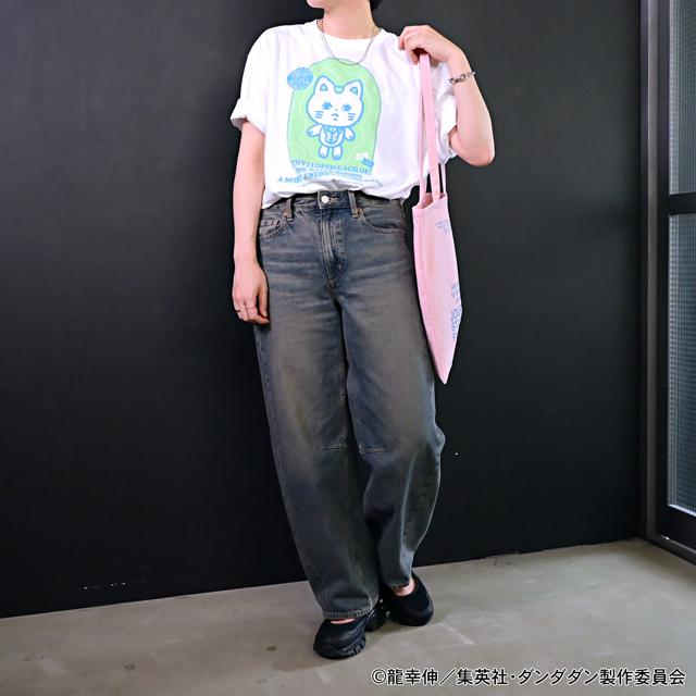 《當噠當》_ビィズニィズ 寬鬆大碼T恤（渦輪老太太（招財貓））