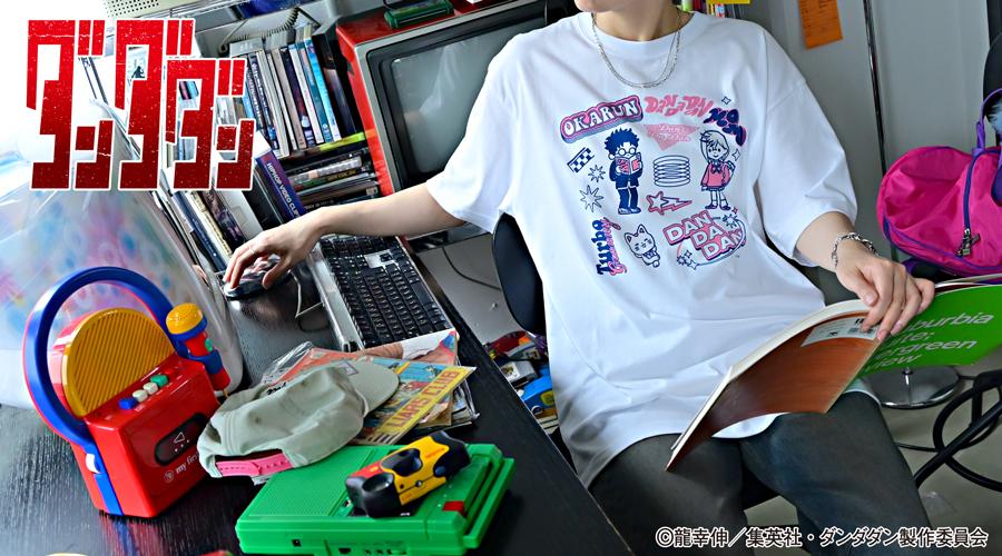 《當噠當》_ビィズニィズ 寬鬆大碼T恤（桃子・岡倫・渦輪老太婆（招財貓））