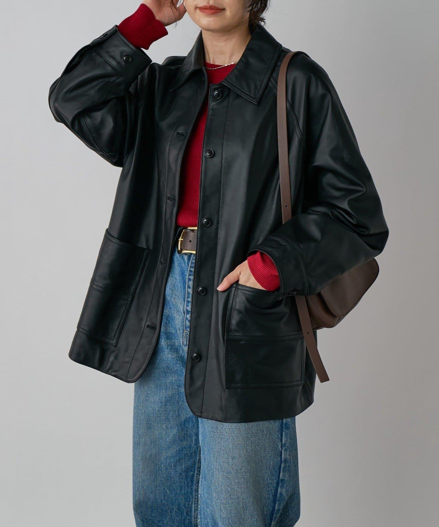 【MONN.:.(モン)】皮革夾克