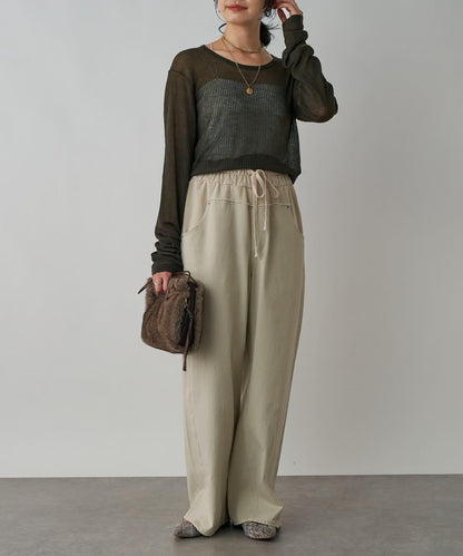 【輕盈感◎】透視U領針織衫