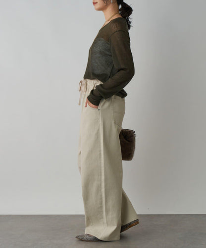 【輕盈感◎】透視U領針織衫