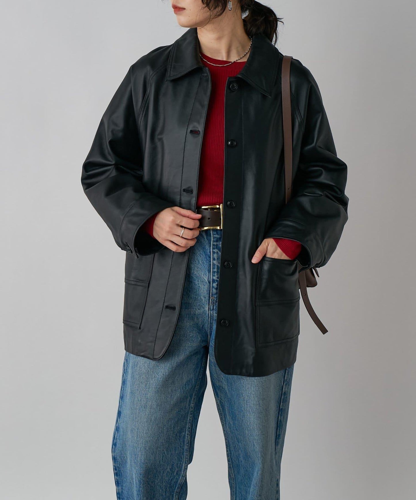 【MONN.:.(モン)】皮革夾克