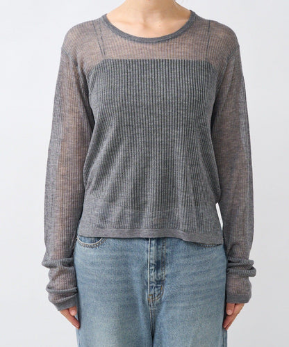 【輕盈感◎】透視U領針織衫