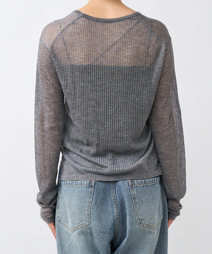 【輕盈感◎】透視U領針織衫