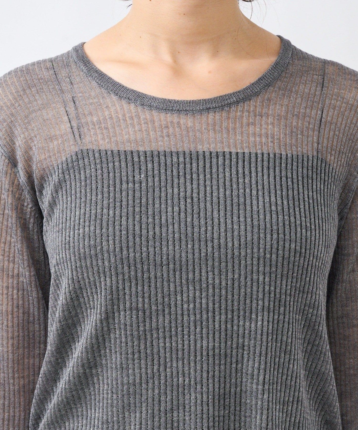 【輕盈感◎】透視U領針織衫