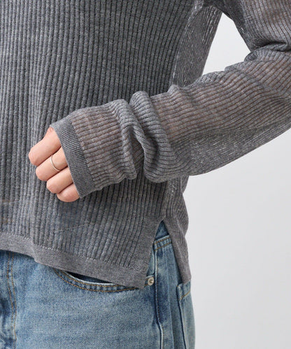 【輕盈感◎】透視U領針織衫