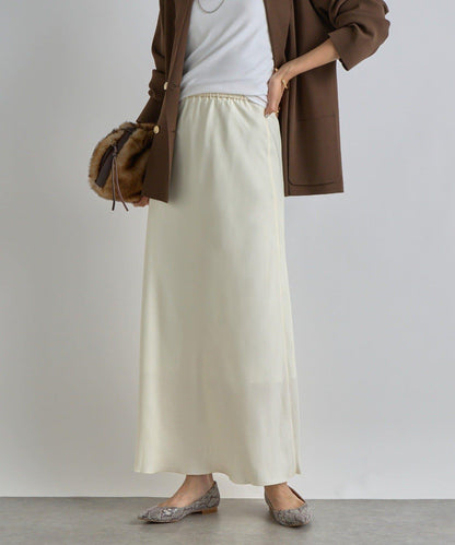 【優雅垂感】醋酸混紡斜裁半身裙