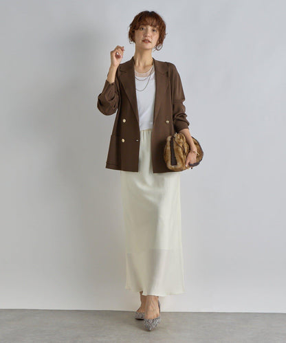 【優雅垂感】醋酸混紡斜裁半身裙