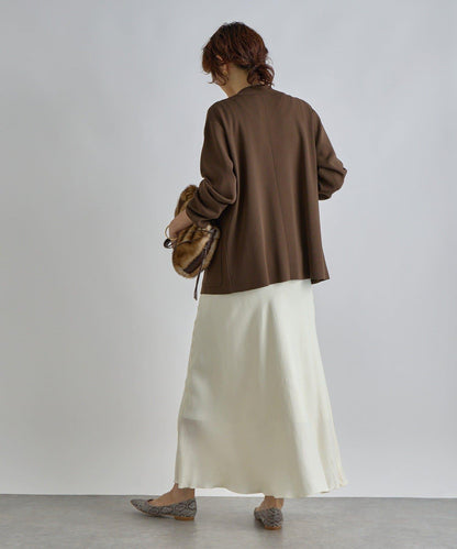 【優雅垂感】醋酸混紡斜裁半身裙