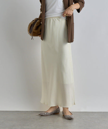 【優雅垂感】醋酸混紡斜裁半身裙