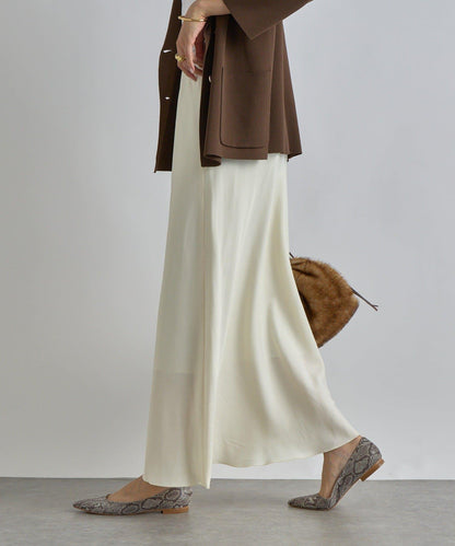 【優雅垂感】醋酸混紡斜裁半身裙