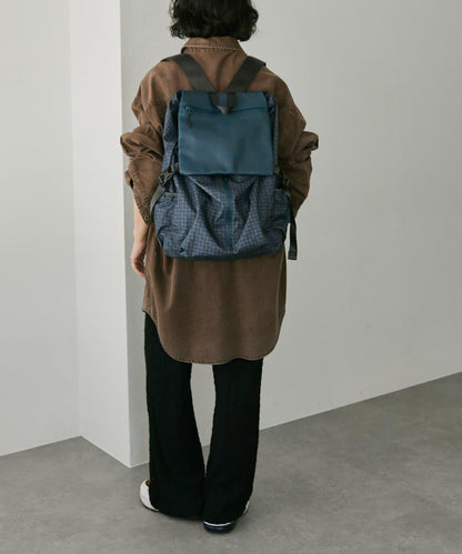 【BURLAPOUTFITTER×ear】1、2晚旅行用/約16升大容量/防潑水/男女通用/皮革拼接輕便雙肩包