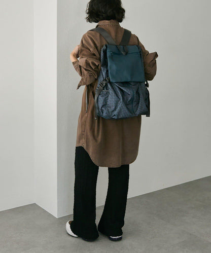 【BURLAPOUTFITTER×ear】1、2晚旅行用/約16升大容量/防潑水/男女通用/皮革拼接輕便雙肩包