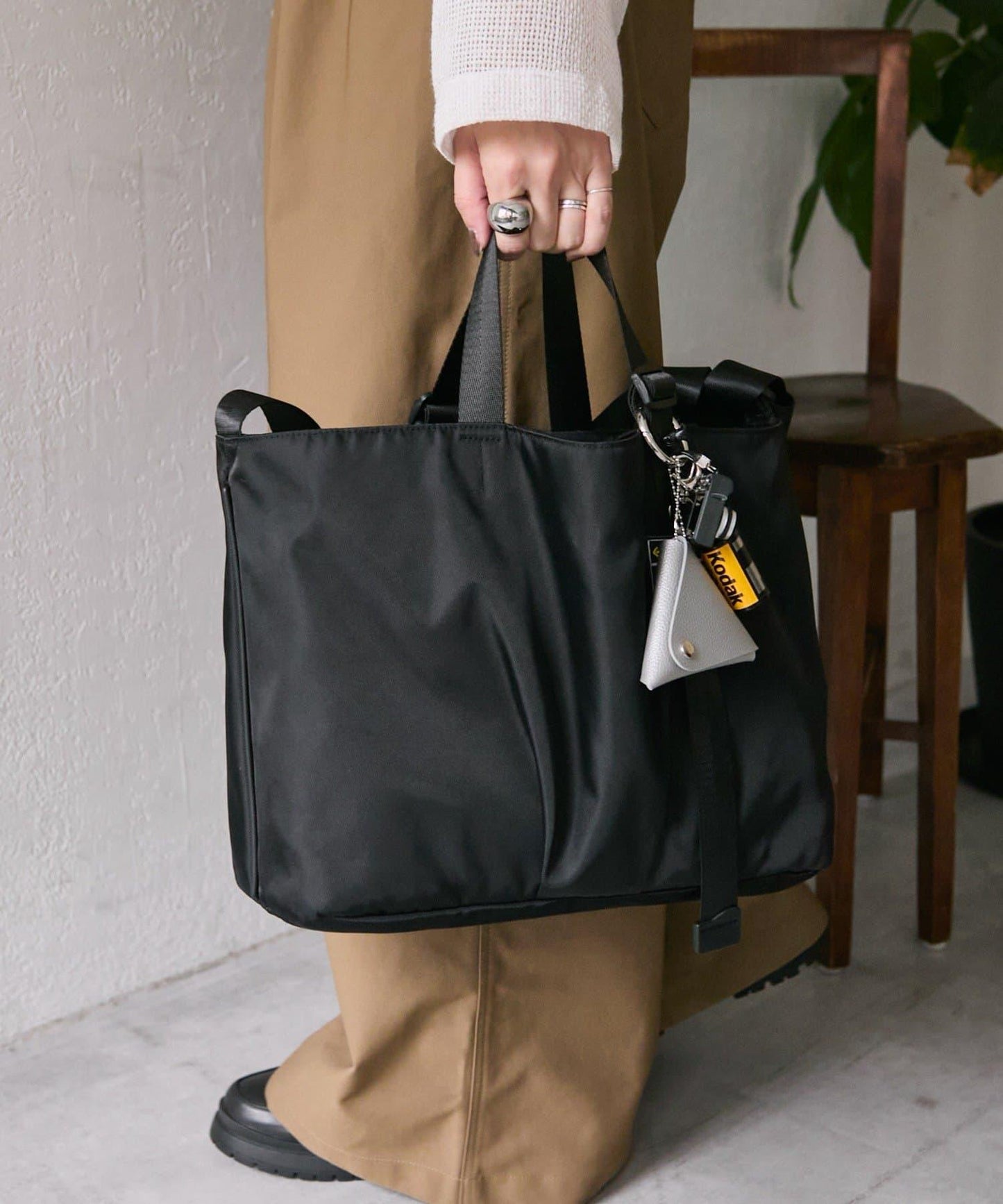 《インフルエンサーouchi企畫》可調節橫款托特包