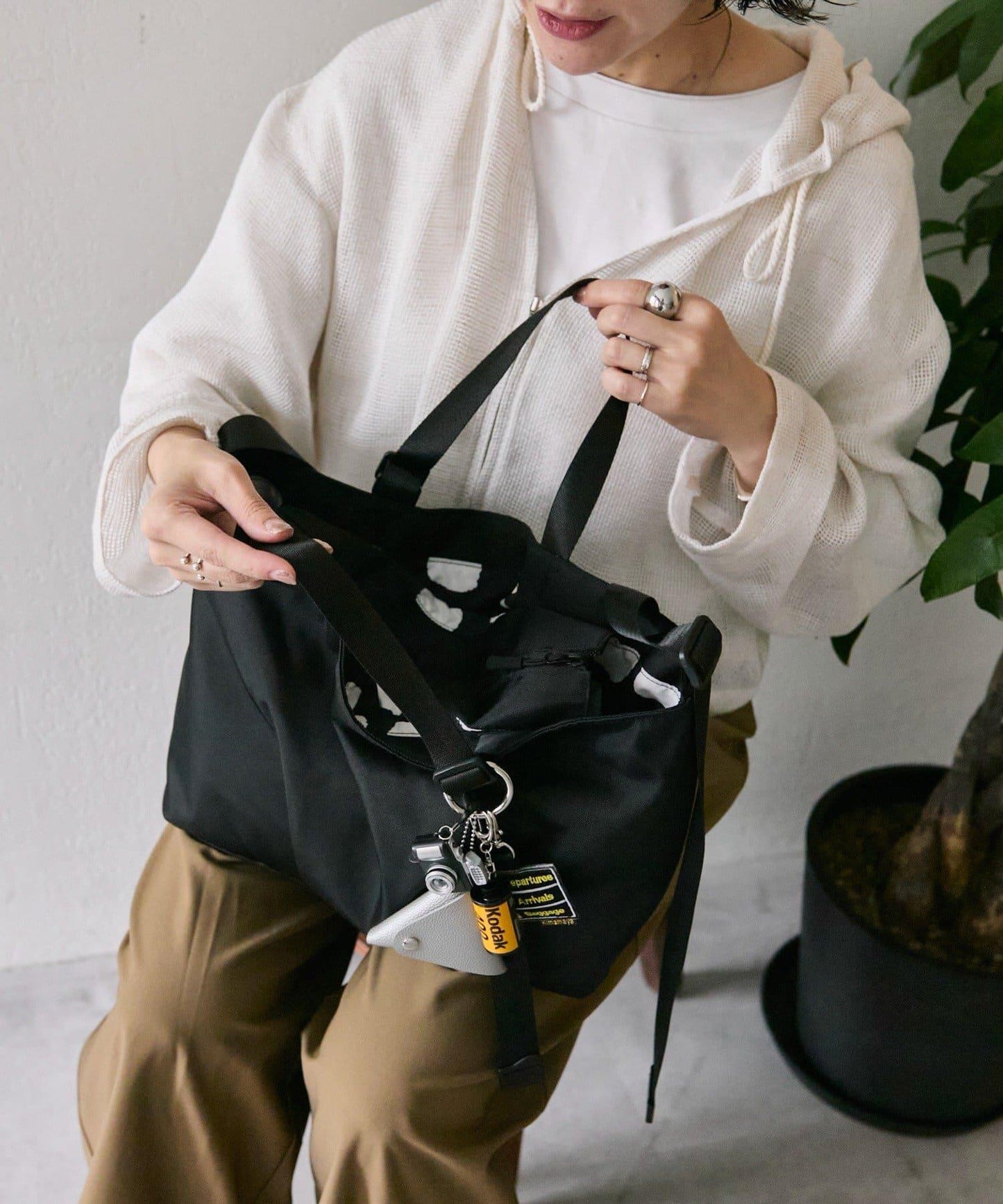 《インフルエンサーouchi企畫》可調節橫款托特包