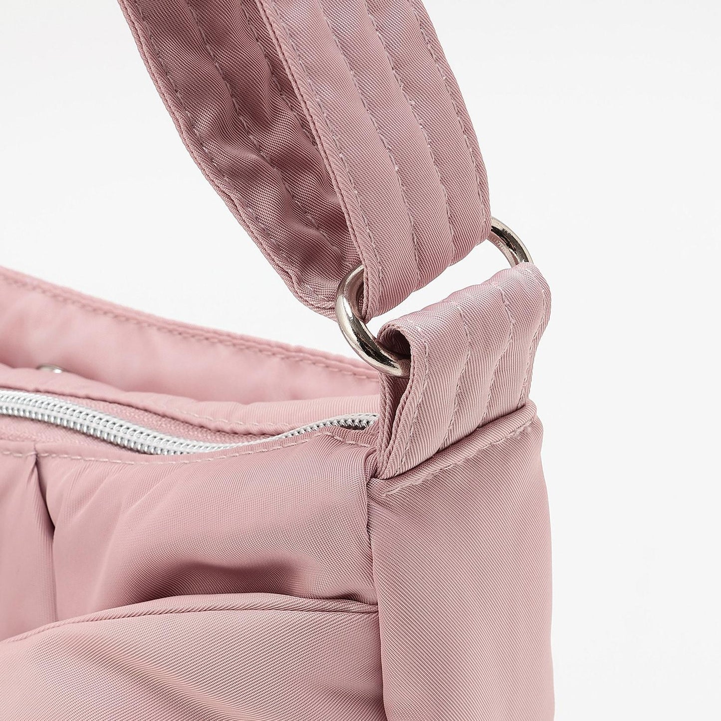 蓬鬆蝴蝶結新月單肩包