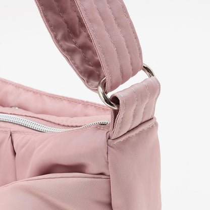 蓬鬆蝴蝶結新月單肩包