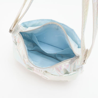 蓬鬆蝴蝶結新月單肩包