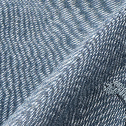 恐龍探頭刺繡長袖襯衫