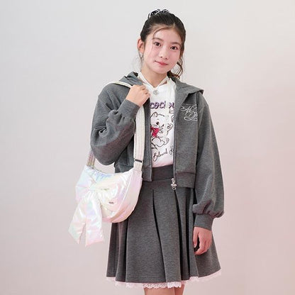 蓬鬆蝴蝶結新月單肩包