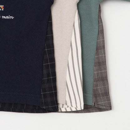 工程車輛刺繡長袖T恤