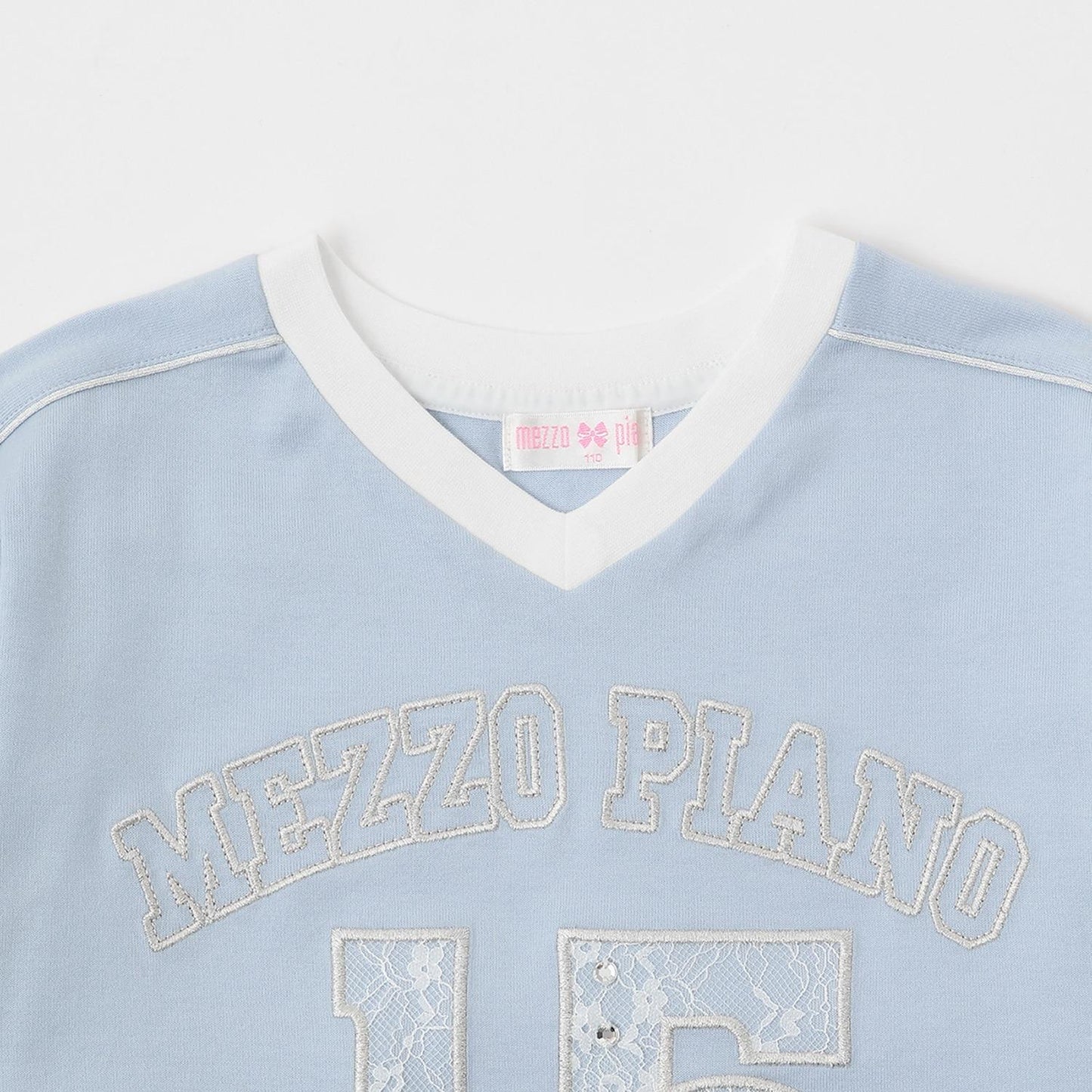 蕾絲數字印花長袖T恤