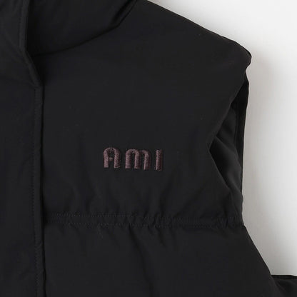 【AMI】【防潑水】中棉短款馬甲