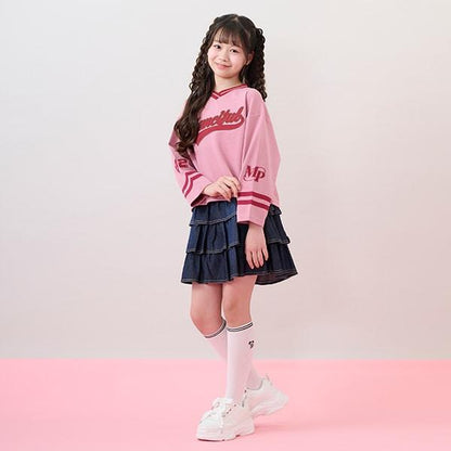 帶心形扣帶分層裙褲