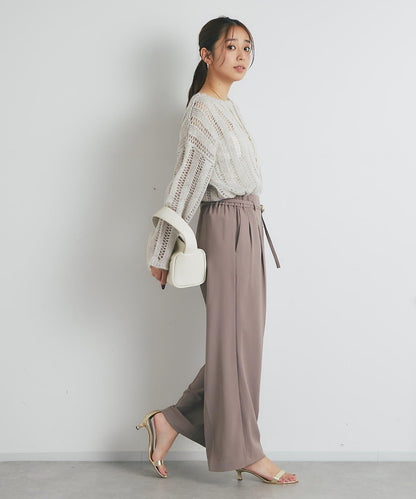 高雅休閒感金銀絲羅紋針織衫