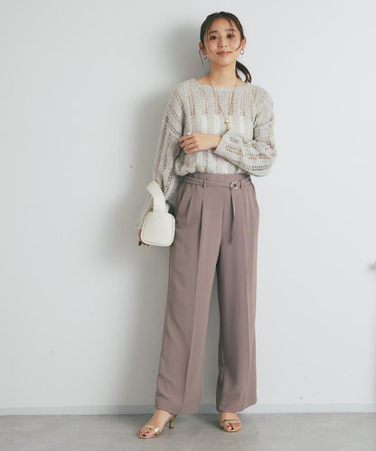 高雅休閒感金銀絲羅紋針織衫